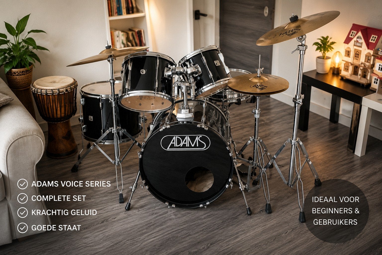 Adams drumstel te koop, Muziek en Instrumenten, Drumstellen en Slagwerk, Ophalen