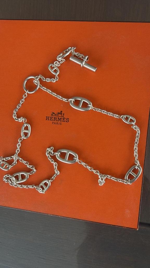 Hermès halsketting Farandole 80cm, Handtassen en Accessoires, Kettingen, Ophalen, Zo goed als nieuw, Zilver