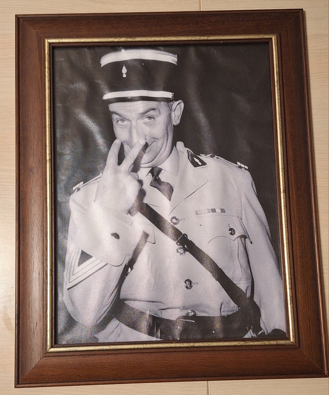Fotolijst, 2 houten kaders met gouden rand, Ophalen, Fotolijst