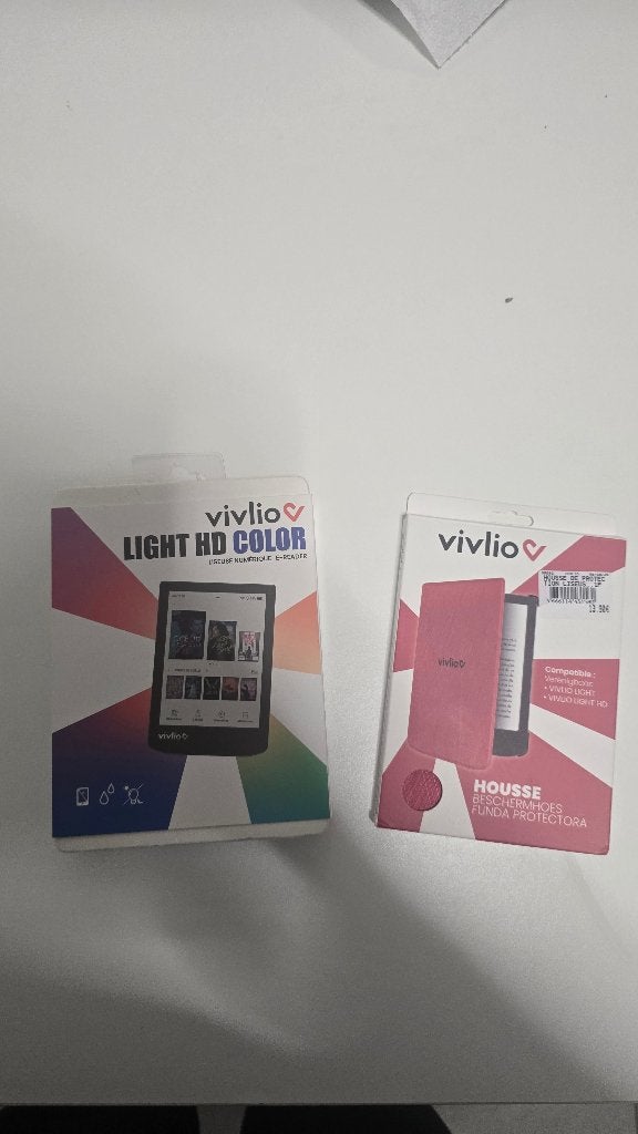 Vivlio Light HD Color + Cover Vivlio + 1300 livres, Computers en Software, E-readers, Ophalen of Verzenden, Nieuw, Touchscreen