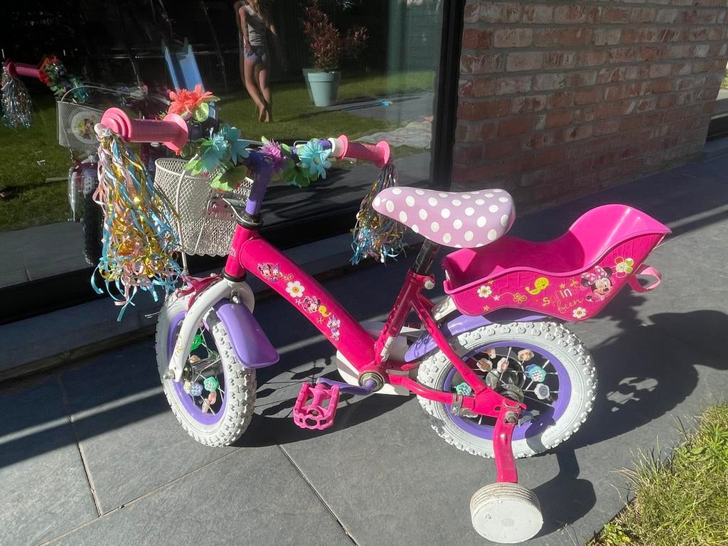 Kinderfiets mickey mouse, Fietsen en Brommers, Ophalen, Zo goed als nieuw