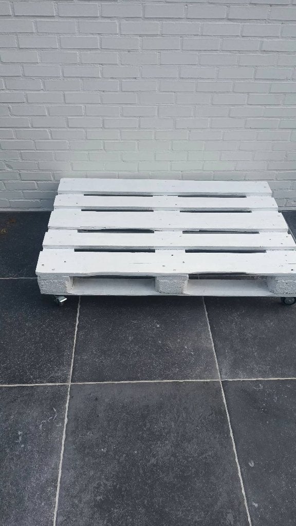 Pallet op wieltjes, Ophalen, Gebruikt, Hout