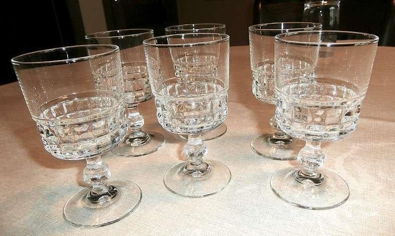 6 wijnglazen, Ophalen, Zo goed als nieuw, Overige typen