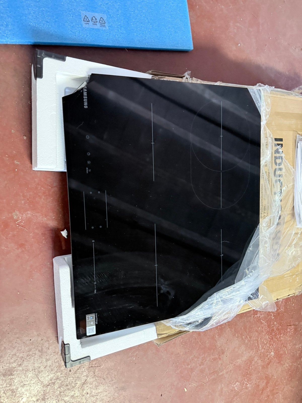 Samsung inductiekookplaat NE64B45 - beschading glas, Ophalen, Zo goed als nieuw