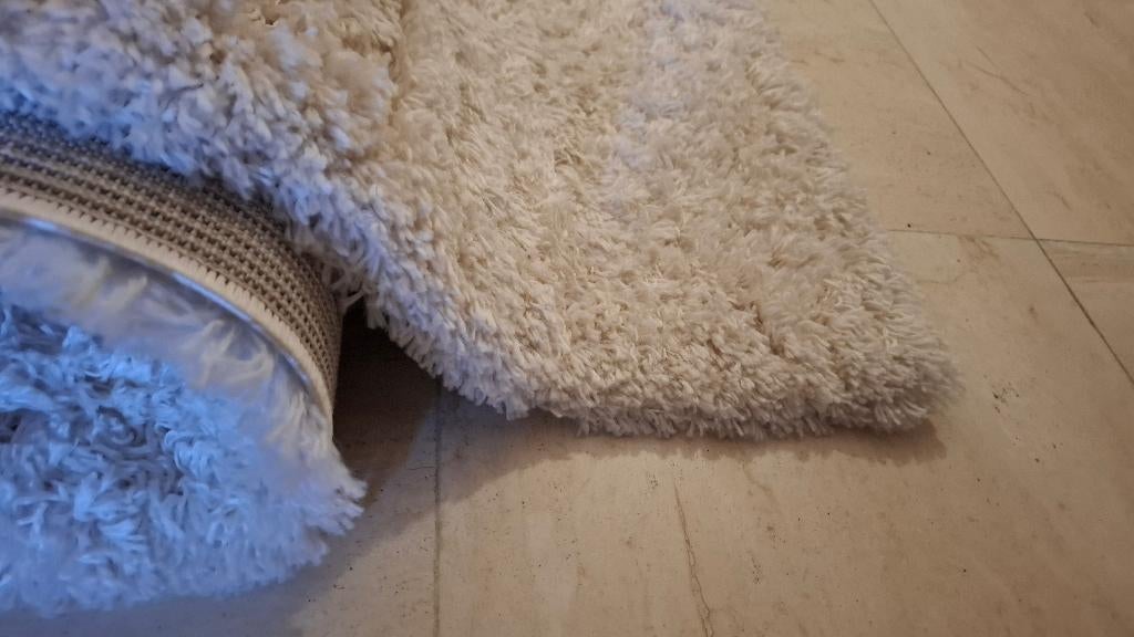 Tapijt 200x300 creme   crème  hoogpolig, Huis en Inrichting, Stoffering | Tapijten en Vloerkleden, Ophalen, 200 cm of meer, Zo goed als nieuw