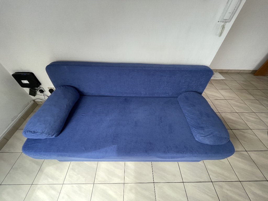 Sofa, Ophalen, Gebruikt, Blauw, Tweepersoons