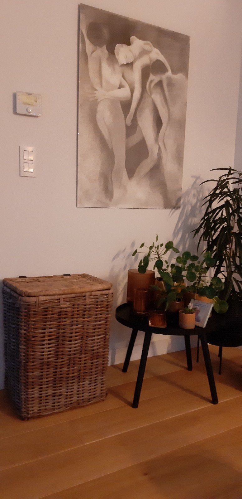 Rieten opbergmand met deksel, Avec couvercle, Osier, Enlèvement, Panier