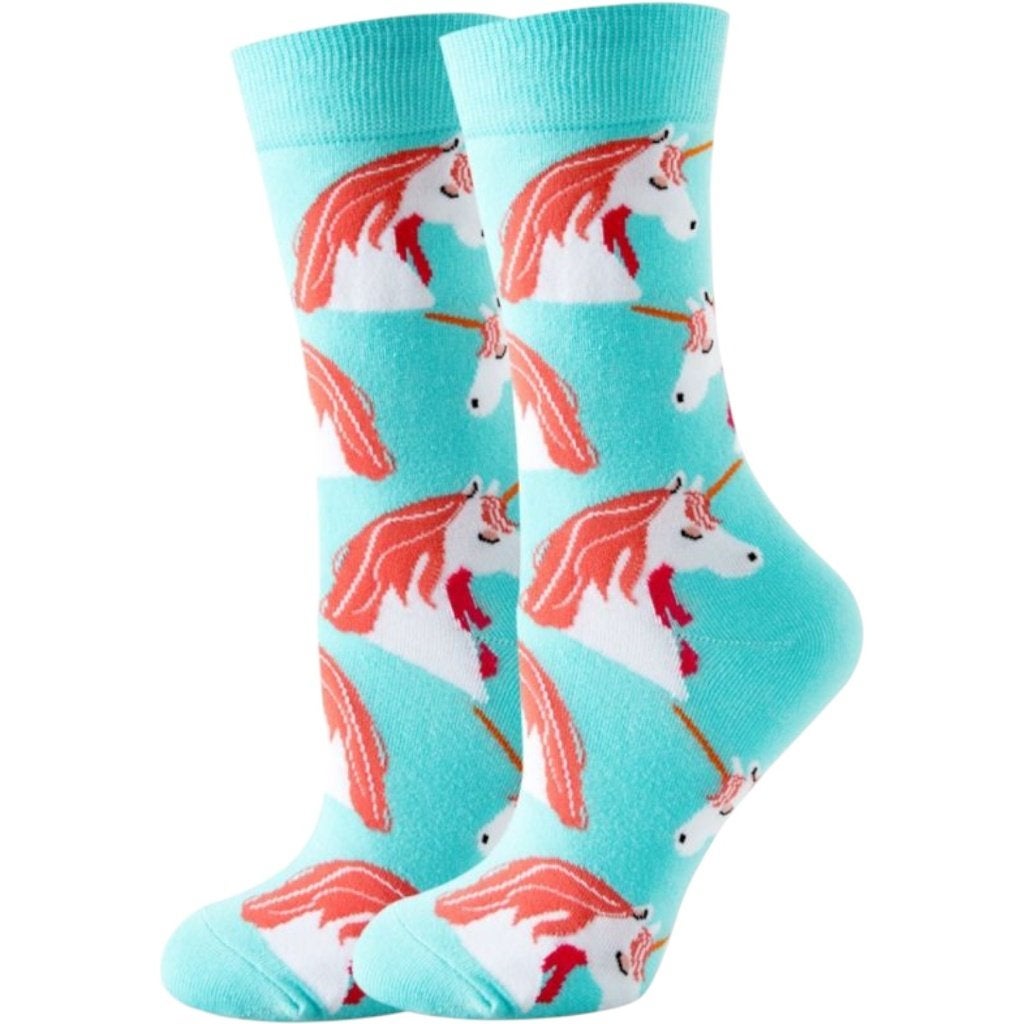 Chaussettes pour enfants Unicorn bleu rose 33-38, Enlèvement ou Envoi, Neuf, Fille, Chaussettes