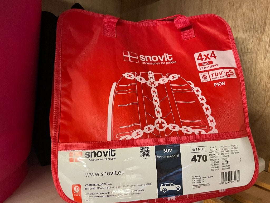sneeuwketting, Ophalen, Nieuw