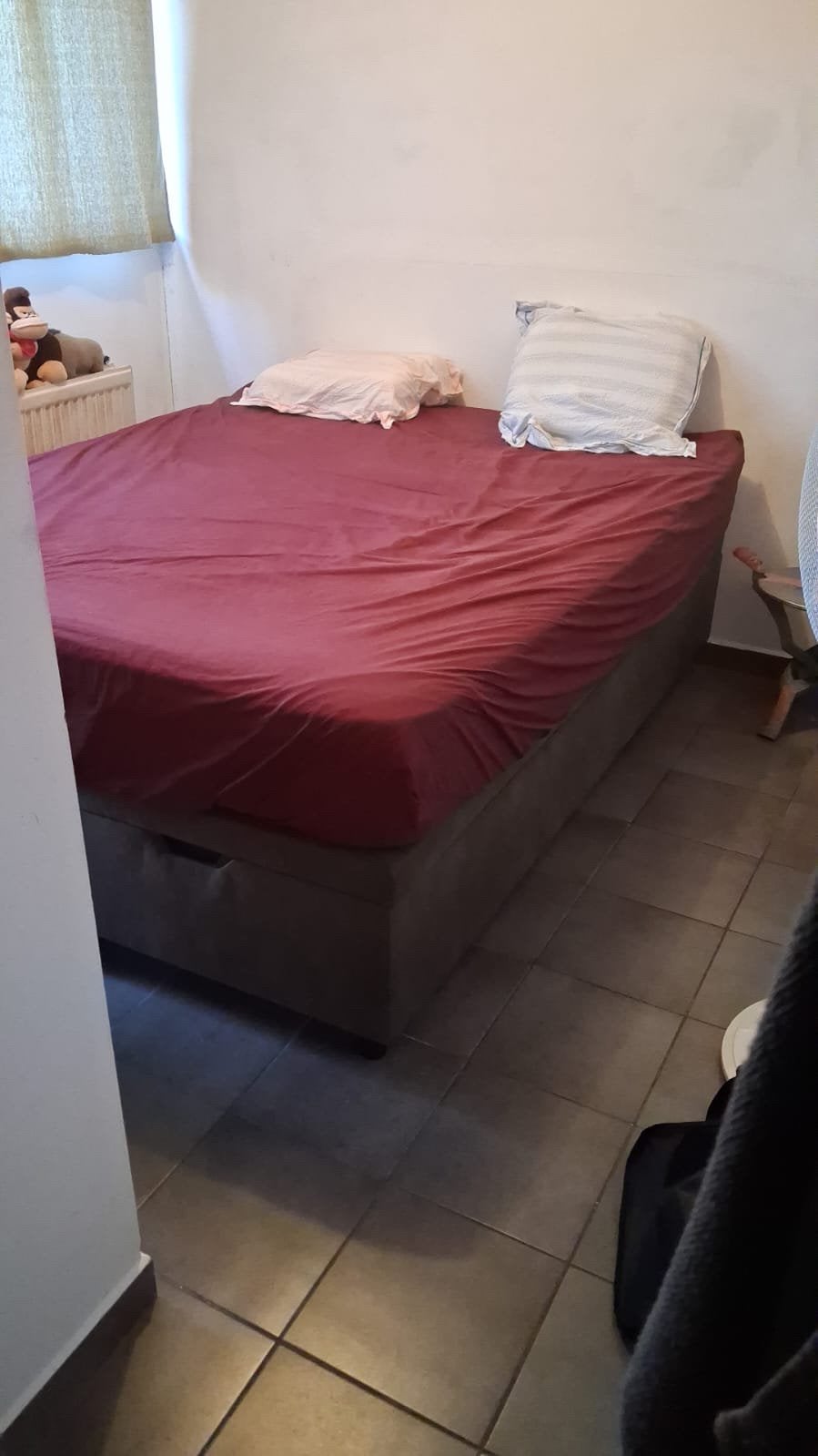 Lit double, Maison & Meubles, Chambre à coucher | Lits, Gris, Enlèvement, Utilisé, Deux personnes