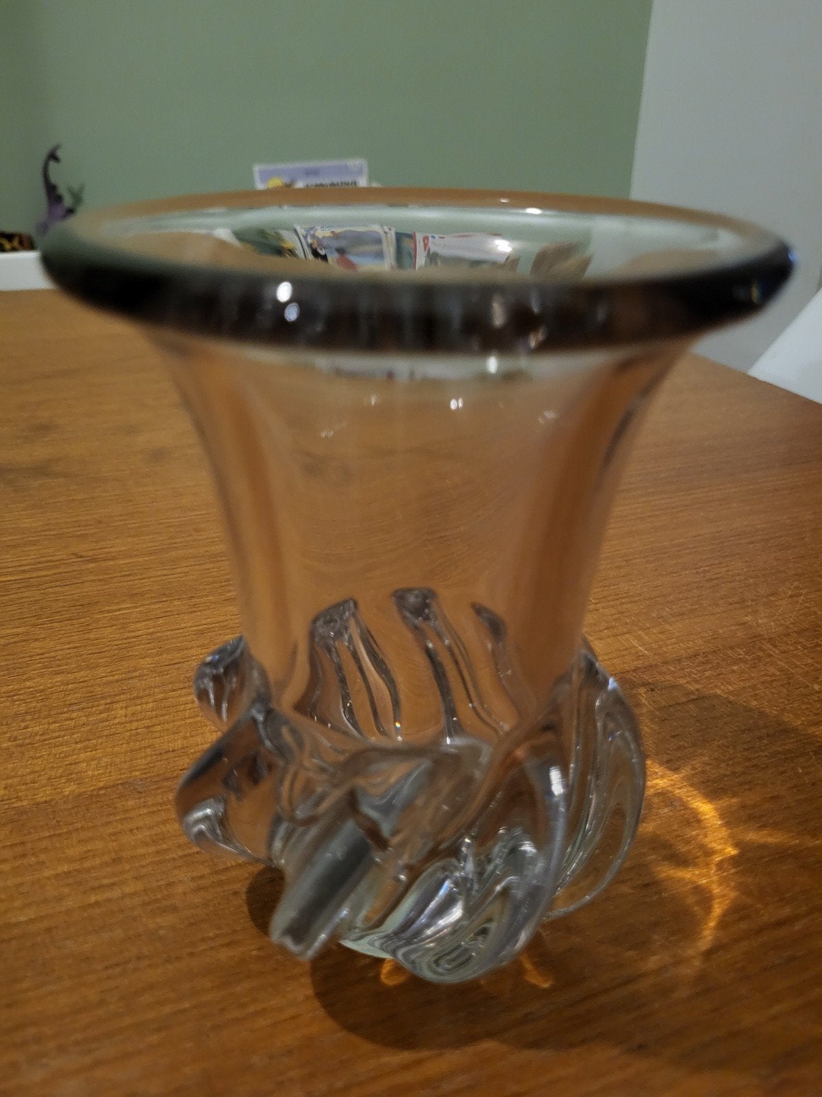 Glazen vaas, Huis en Inrichting, Woonaccessoires | Vazen, Ophalen, Zo goed als nieuw, Glas, 13 cm