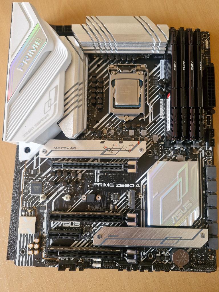 Asus Prime Z-590a + i7 11700K + Ventilo + RAM + Alim + Wifi7, Informatique & Logiciels, Cartes mères, LGA1200, DDR4, Enlèvement