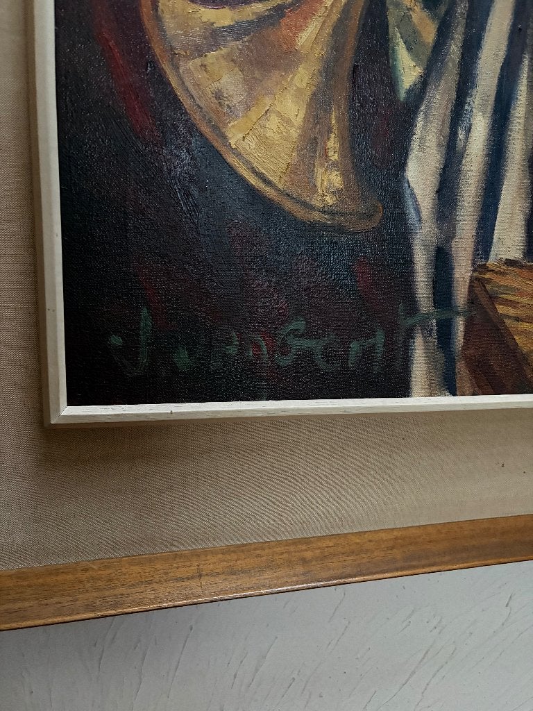 schilderij van Jan Van Gent (pseudoniem Jef Van Tuerenhout), Antiek en Kunst, Ophalen, Doek, Portret of Personen, Impressionistisch