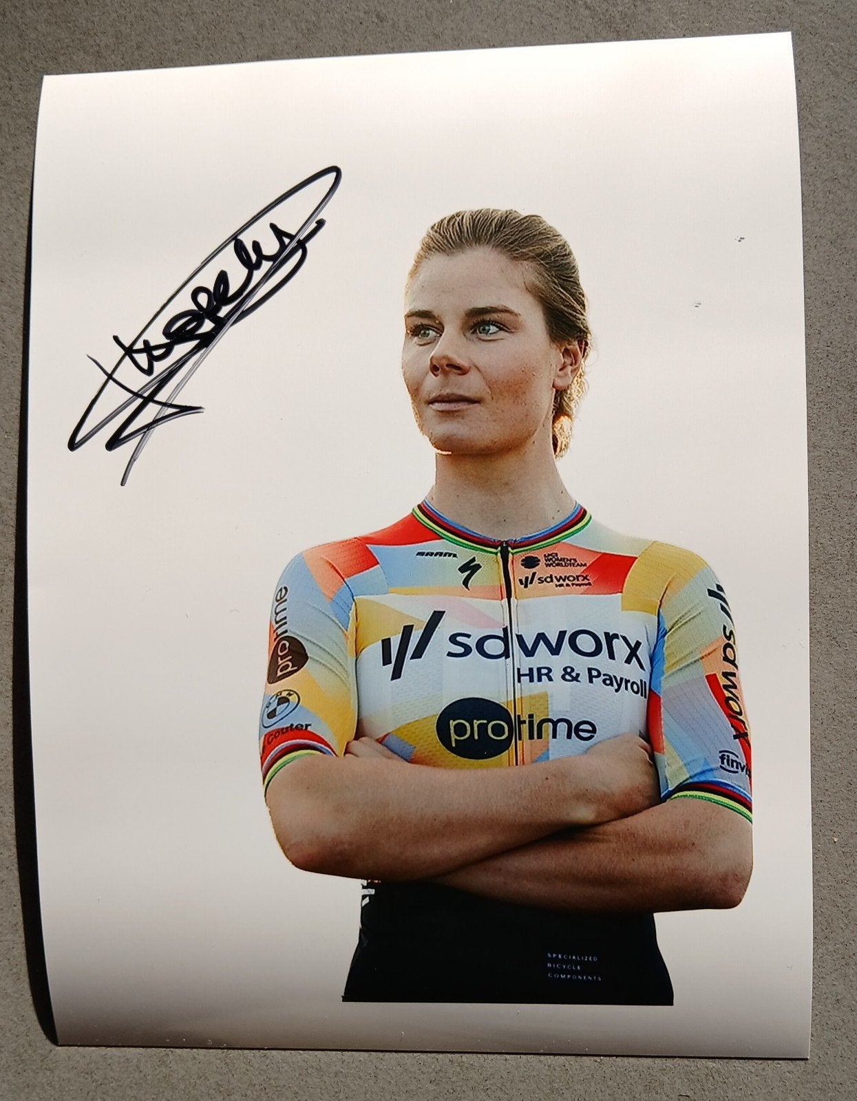 Gesigneerde foto van Lotte Kopecky., Envoi