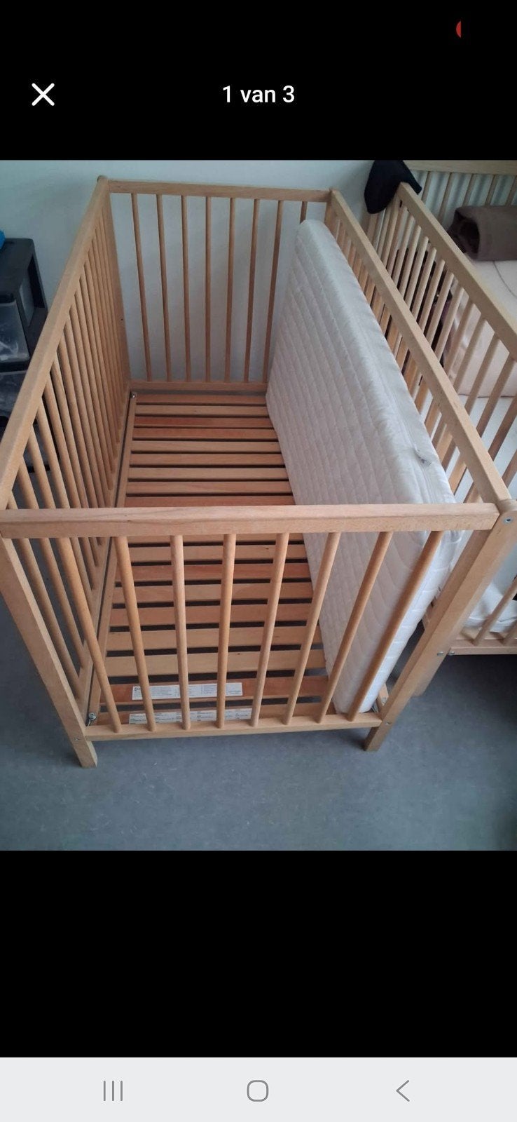 baby bed, Ophalen