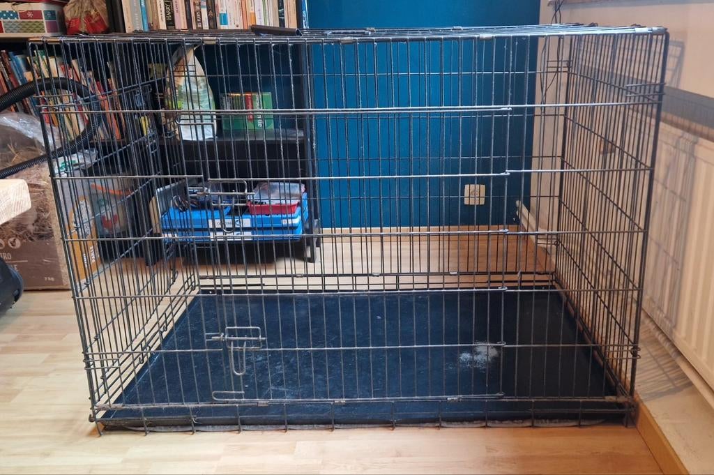 Extra stevige metalen hondenkooi, Dieren en Toebehoren, Hondenhokken, Ophalen, 65 tot 100 cm, Hondenhok, 110 cm of meer
