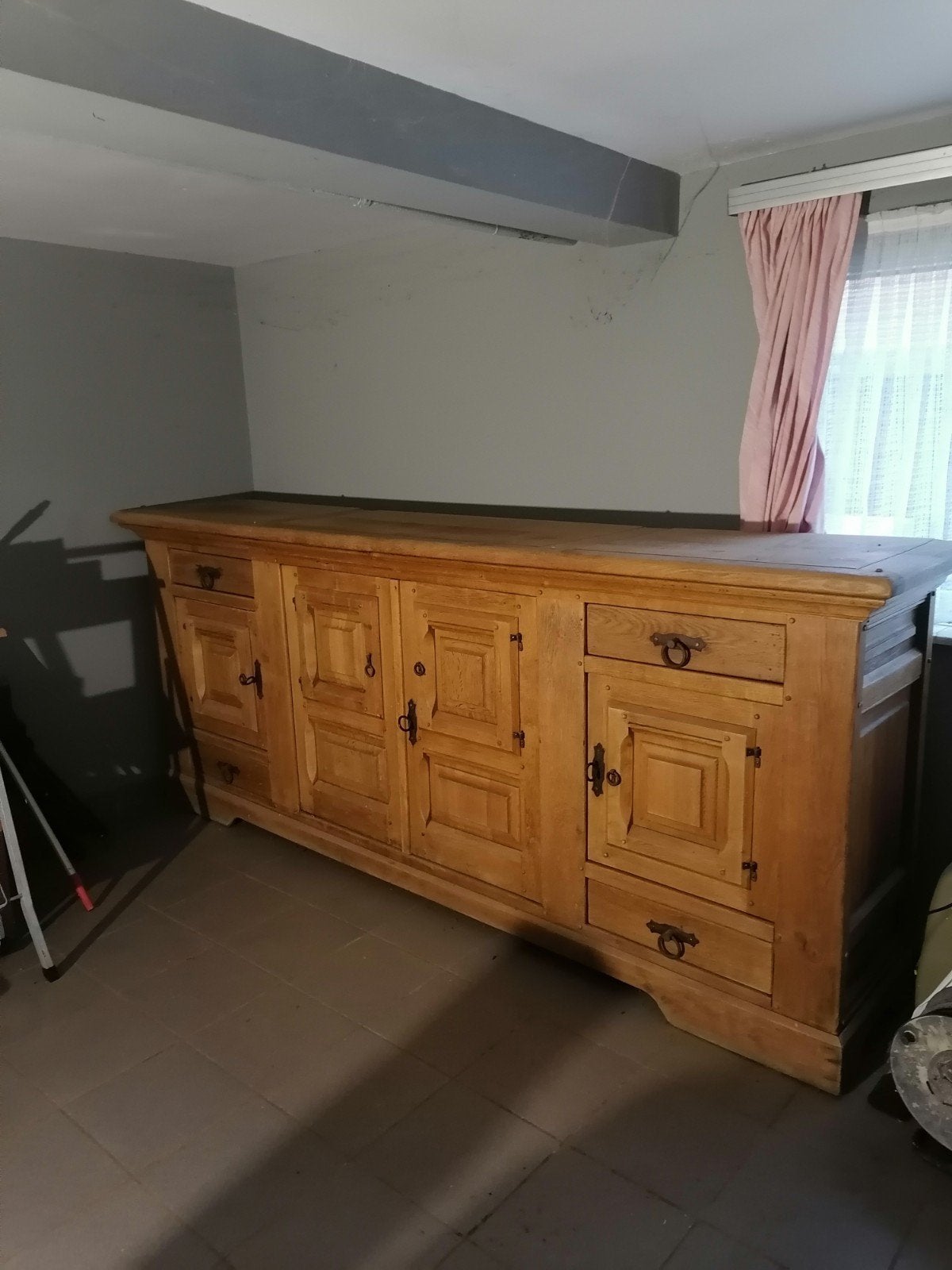Gratis Eiken Dressoir Kast, Huis en Inrichting, Ophalen, Gebruikt, Eikenhout, Met lade(s)