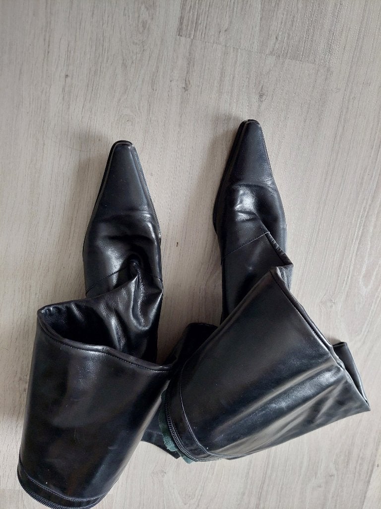 Overknee laarzen, Kleding | Dames, Ophalen, Hoge laarzen, Zwart, Zo goed als nieuw