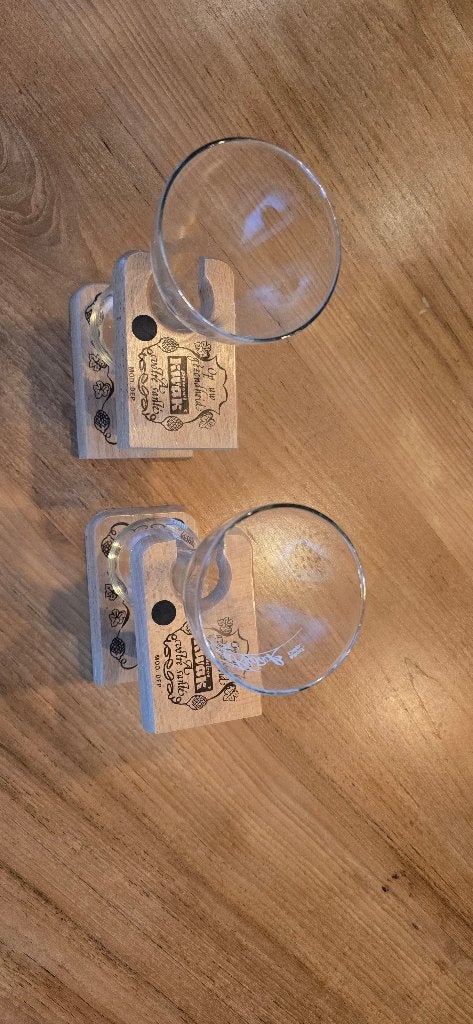 Kwak glas + houder 2 stuks, Ophalen, Zo goed als nieuw, Bierglas