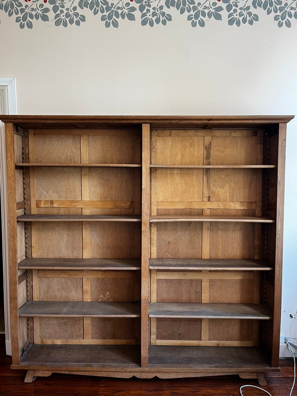 Antieke eiken boekenkast, Ophalen, Met plank(en), Gebruikt, 200 cm of meer