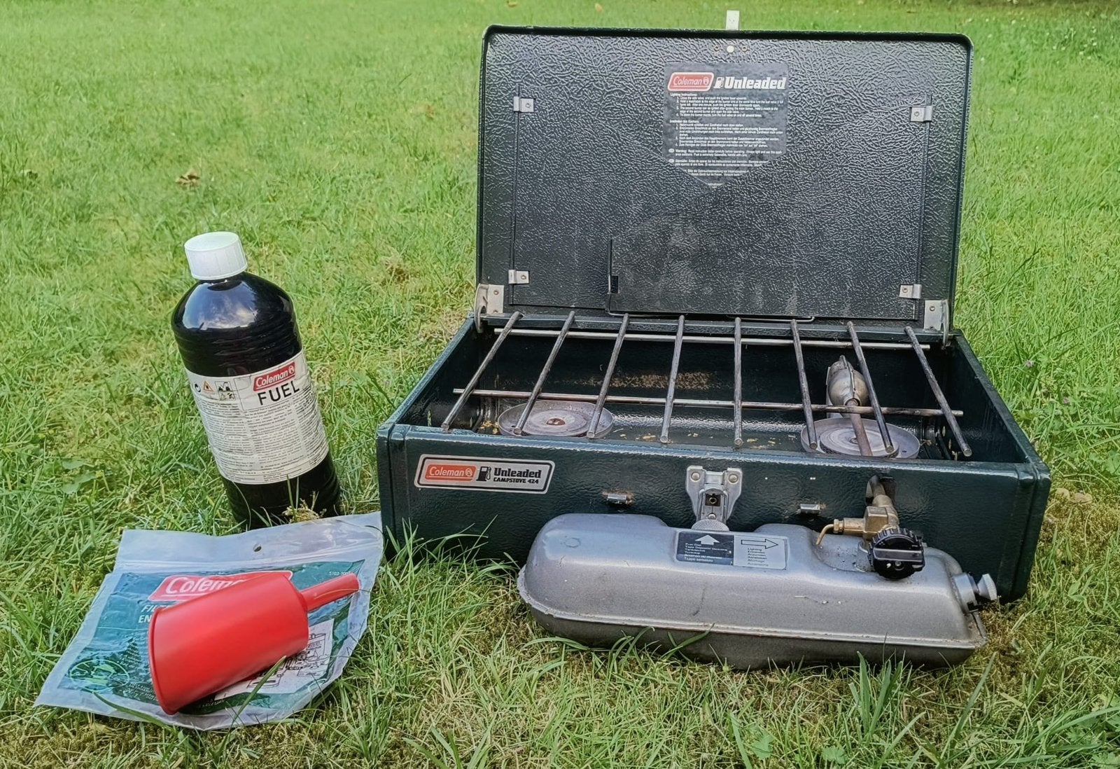Coleman stove (unleaded 2burner stove) benzine, Ophalen, Zo goed als nieuw
