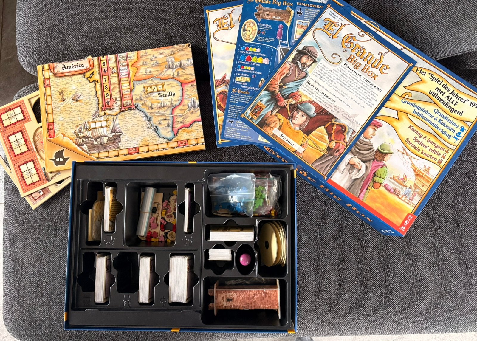 Spellen “El grande” big box en “Horus” 65€ samen, Ophalen, Zo goed als nieuw