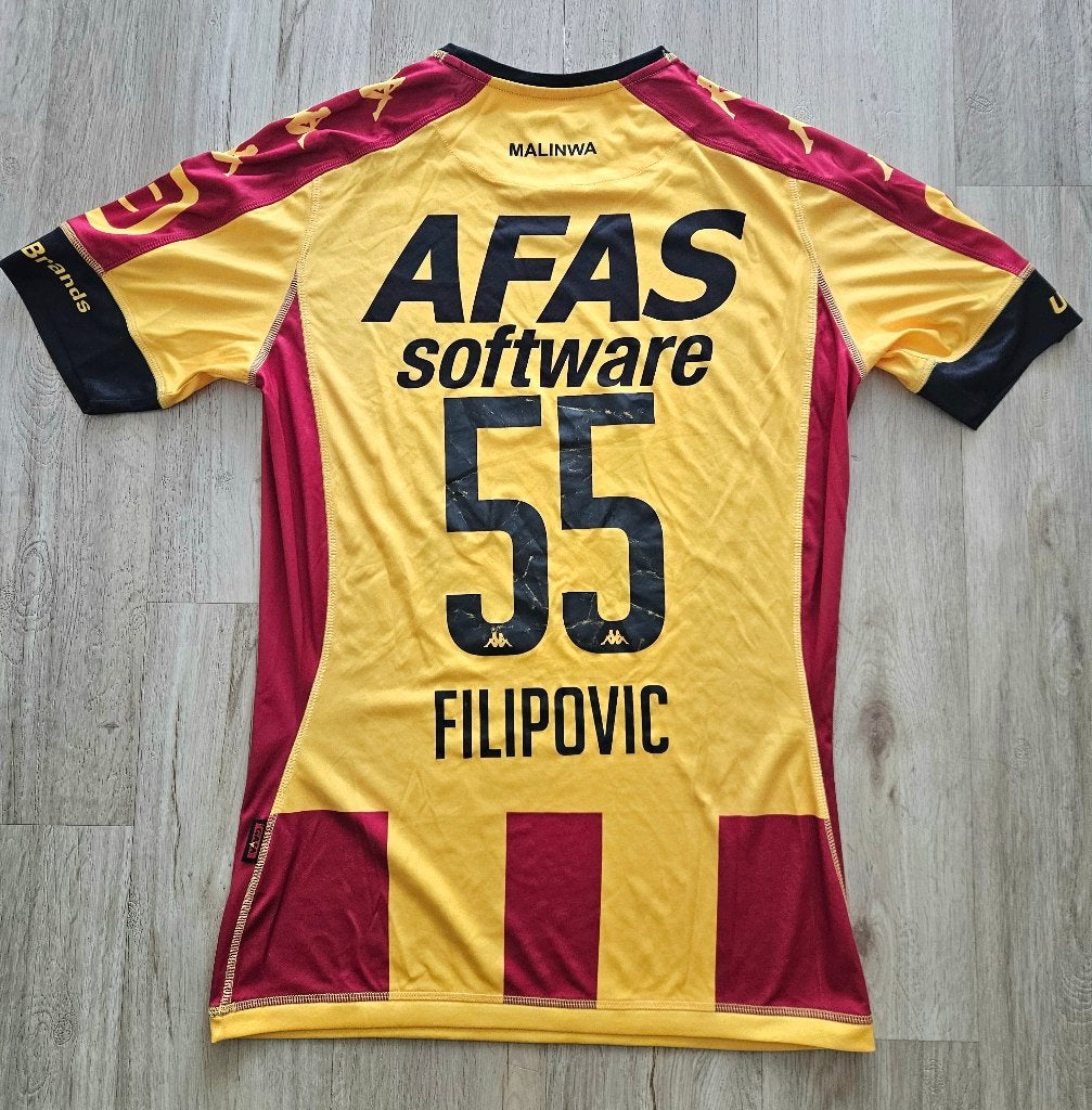 KV Mechelen matchworn voetbalshirt Filipovic, Verzamelen, Ophalen of Verzenden, Gebruikt, Shirt