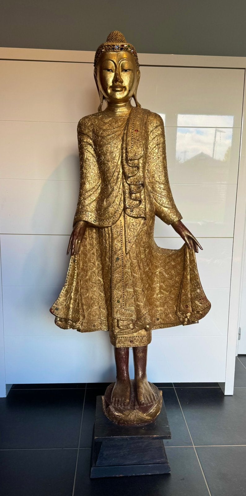 Boeddha beeld, Ophalen, Gebruikt, Hout, 170 cm
