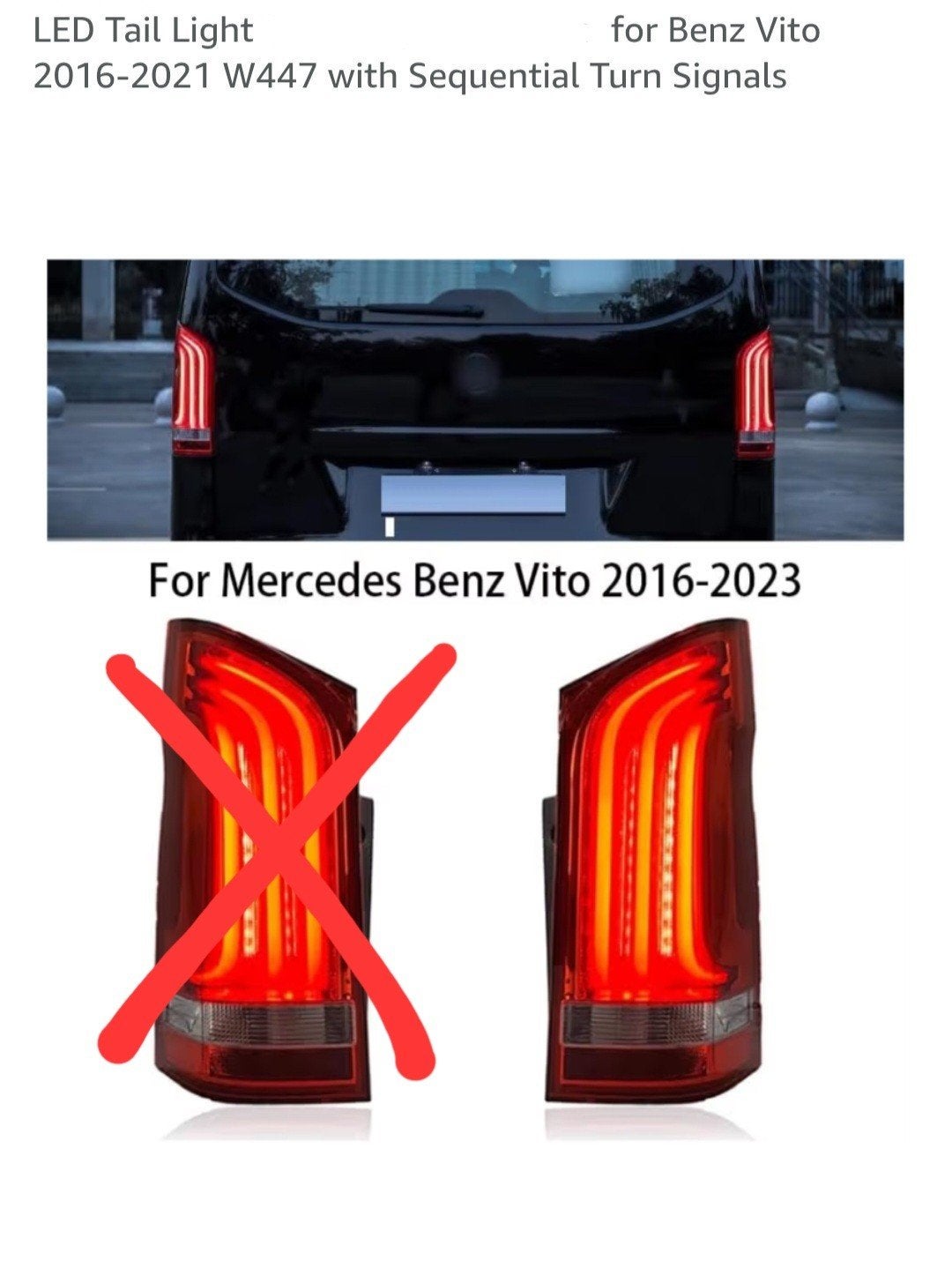 Feu arrière droit Mercedes Classe V W447,V200,V220,V250., Enlèvement ou Envoi, Neuf