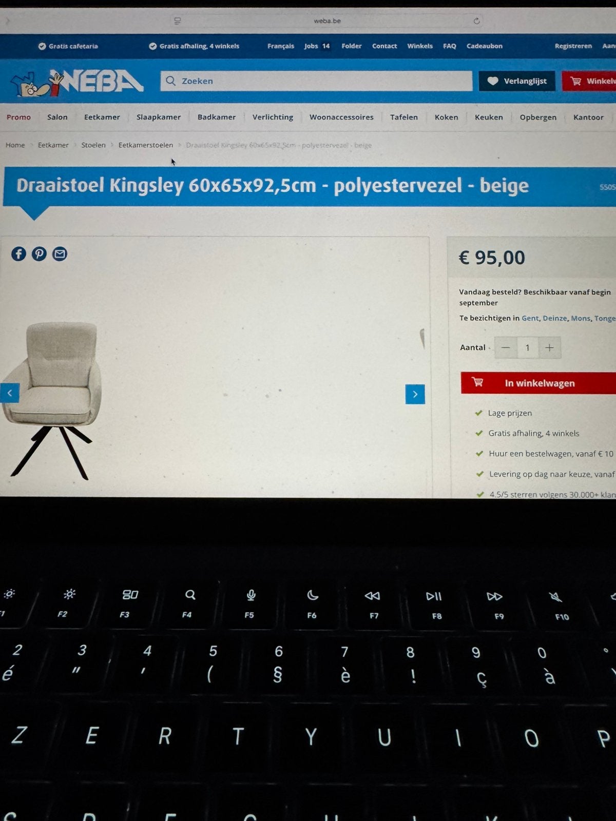 Drie eerkamerstoelen, Ophalen, Drie, Nieuw, Stof