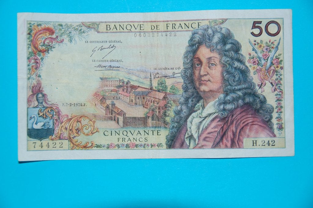 FRANCE : 50 FRANCS 7/2/74 TYPE RACINE, Verzenden, Frankrijk, Los biljet