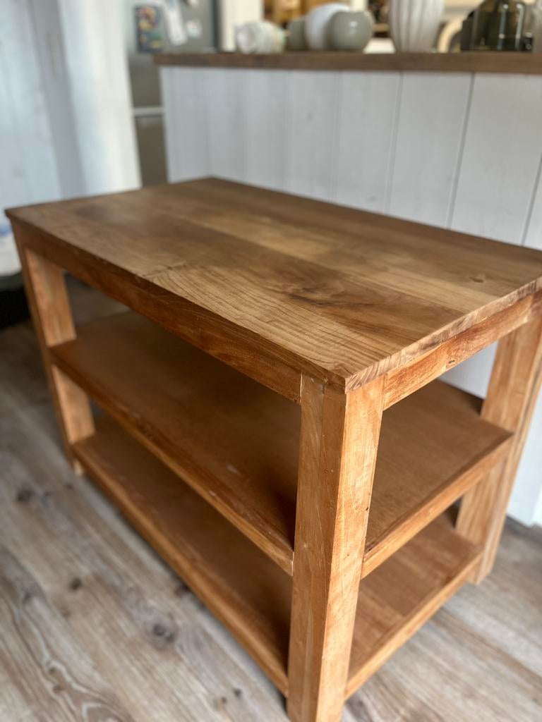 Tv kast (100% teak), Huis en Inrichting, Tafels | Salontafels, Ophalen, Zo goed als nieuw