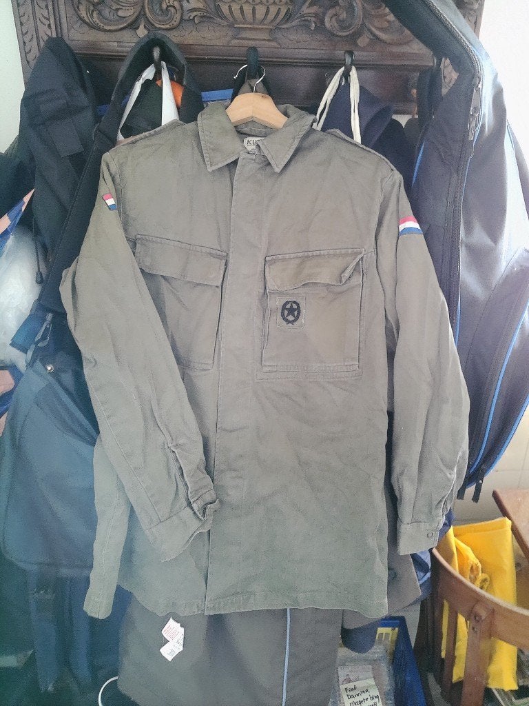 Vintage legerhemd hemd Maat 96 Koninklijke Landmacht 1981, Ophalen of Verzenden