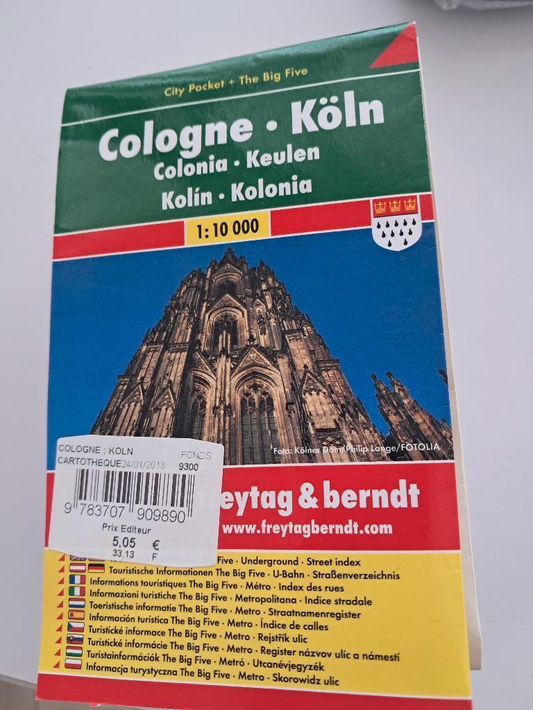 Plan de Cologne, Livres, Guide ou Livre de voyage, Autres marques, Comme neuf, Enlèvement
