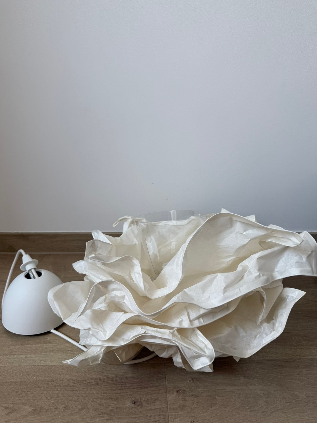 Suspension design blanche – abat-jour original, Enlèvement, Comme neuf, Blanc, Suspension