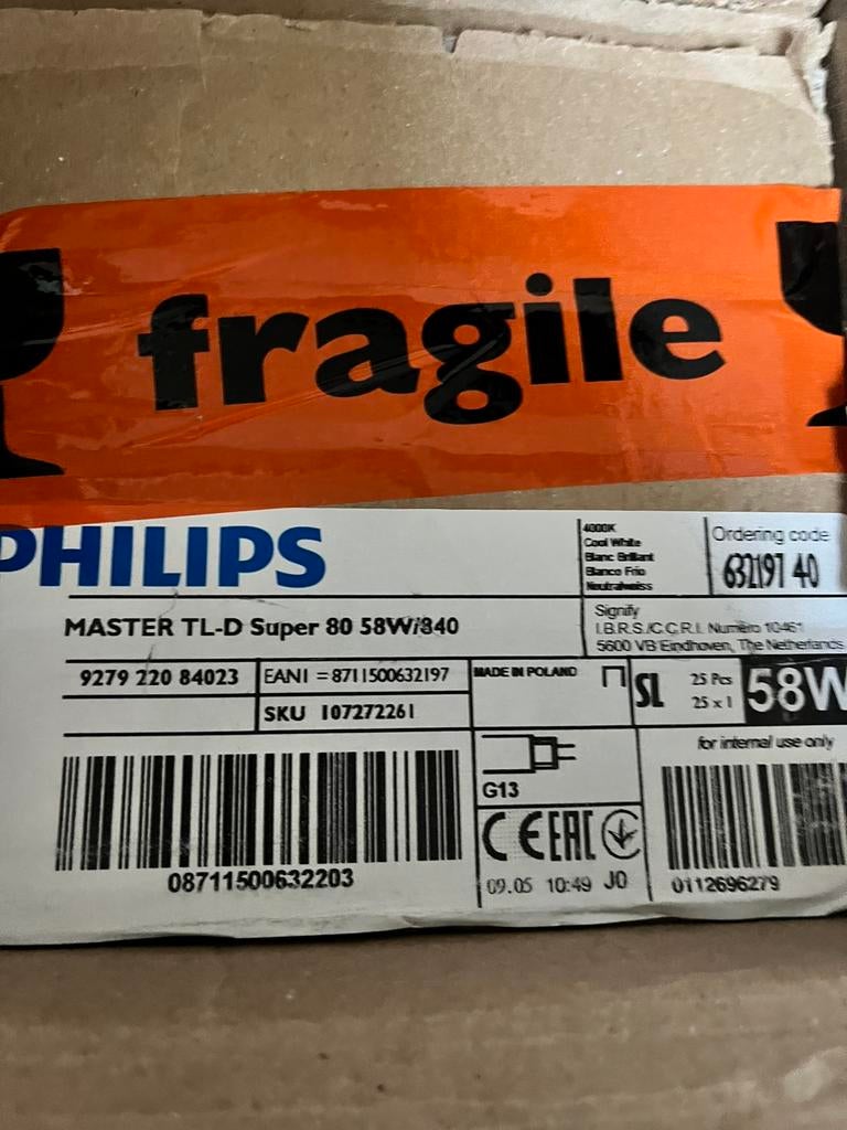 philips master Tl-D 58W/840, Overige typen, Nieuw, Overige fittingen, Ophalen