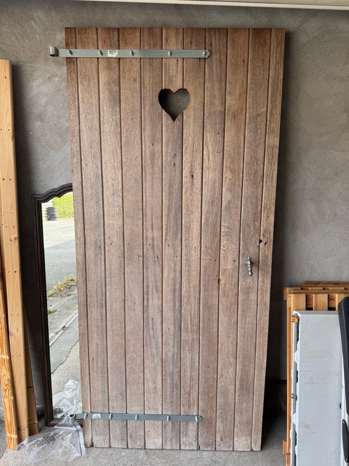 Deur in hardhout, Jardin & Terrasse, Portes de jardin, Enlèvement, Comme neuf