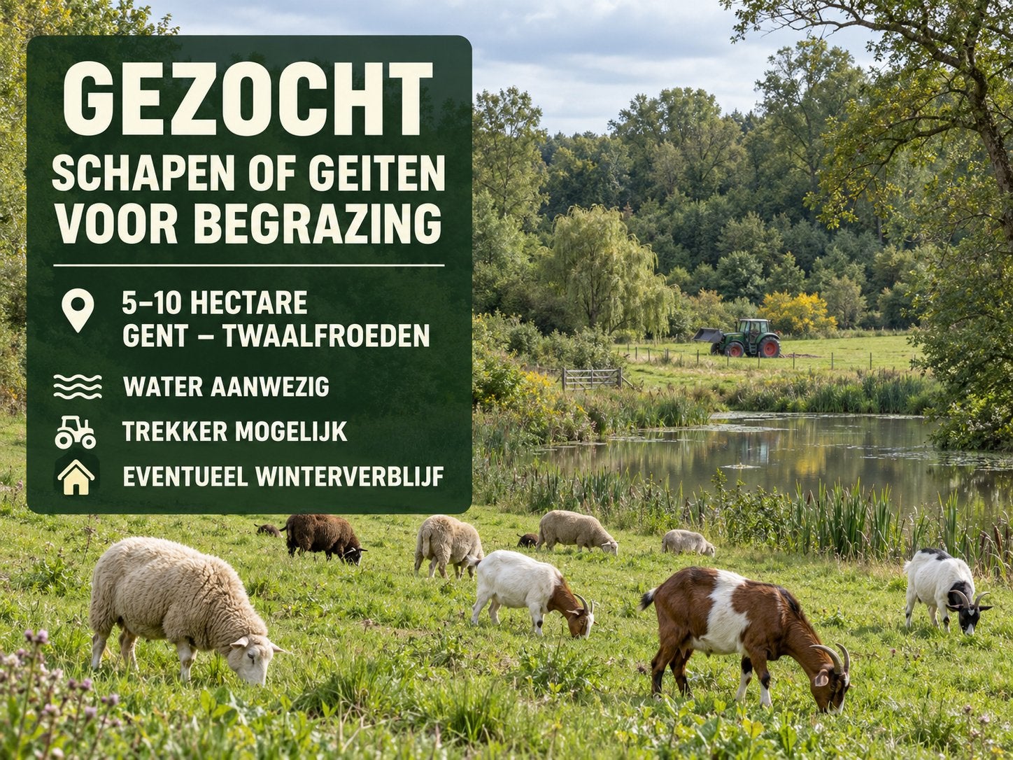 Gezocht: schapen- of geitenhouder voor begrazing