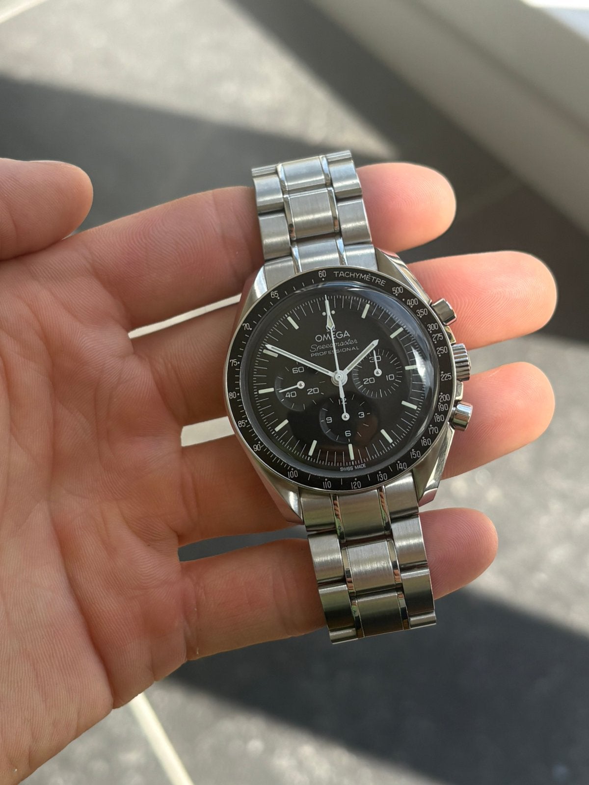 Omega Speedmaster Co-Axial 3861, Ophalen of Verzenden, Zo goed als nieuw, Omega