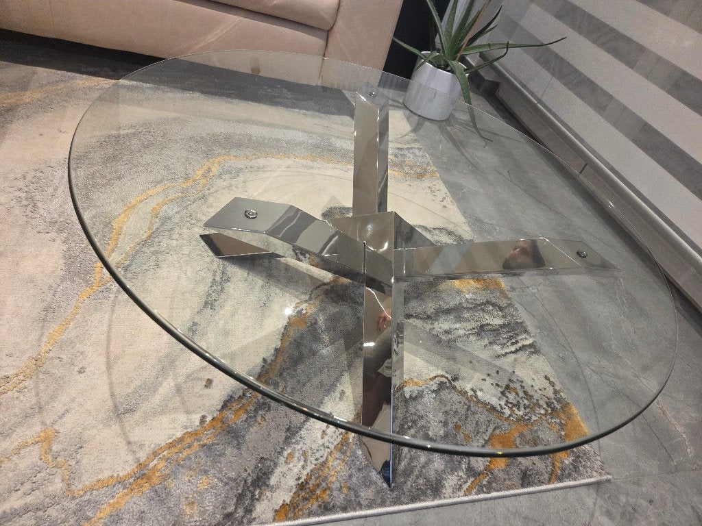Table de salon, Maison & Meubles, Rond, 50 à 100 cm, Verre, Enlèvement