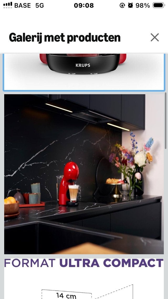 Krups Nescafé Dolce Gusto Piccolo XS Red & Black, 10 kopjes of meer, Ophalen of Verzenden, Koffiepads en cups, Afneembaar waterreservoir