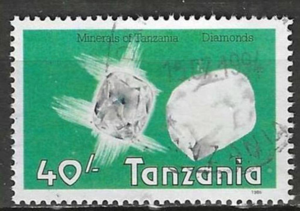 Tanzanie 1986 - Yvert 280D - Minéraux de Tanzanie (ST), Timbres & Monnaies, Timbres | Afrique, Affranchi, Tanzanie, Envoi
