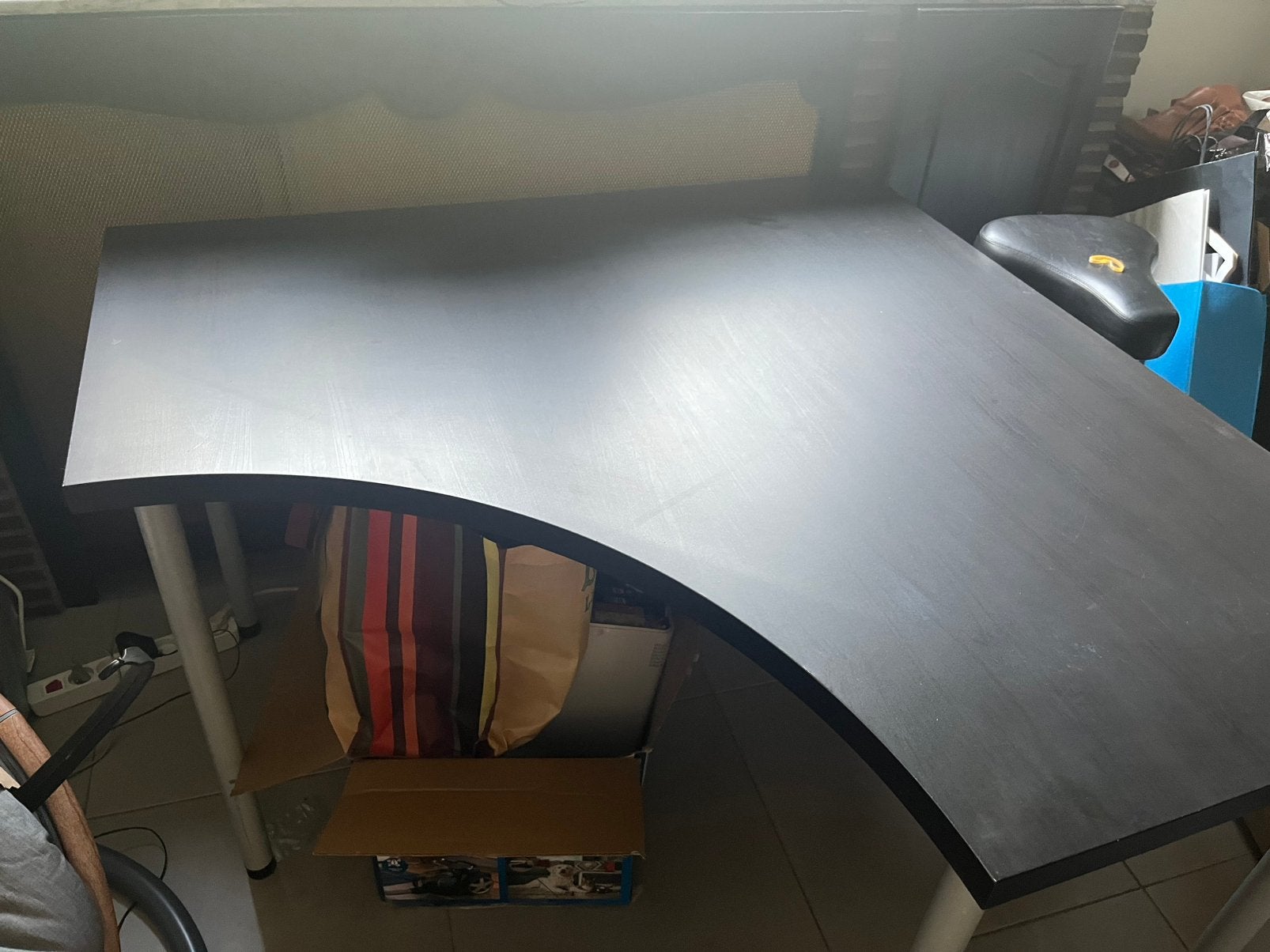 Bureau d'angle IKEA noir 120x120, Enlèvement, Comme neuf, IKEA, Bureau d'angle