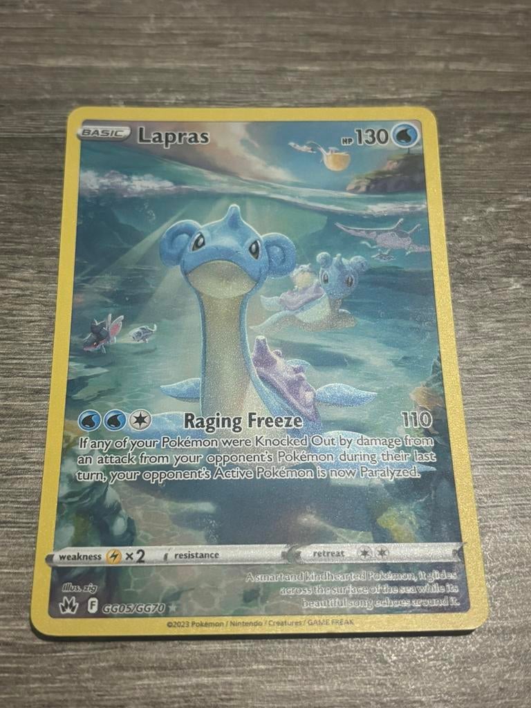Lapras pokemon gg05, Hobby en Vrije tijd, Verzamelkaartspellen | Pokémon, Ophalen of Verzenden, Zo goed als nieuw