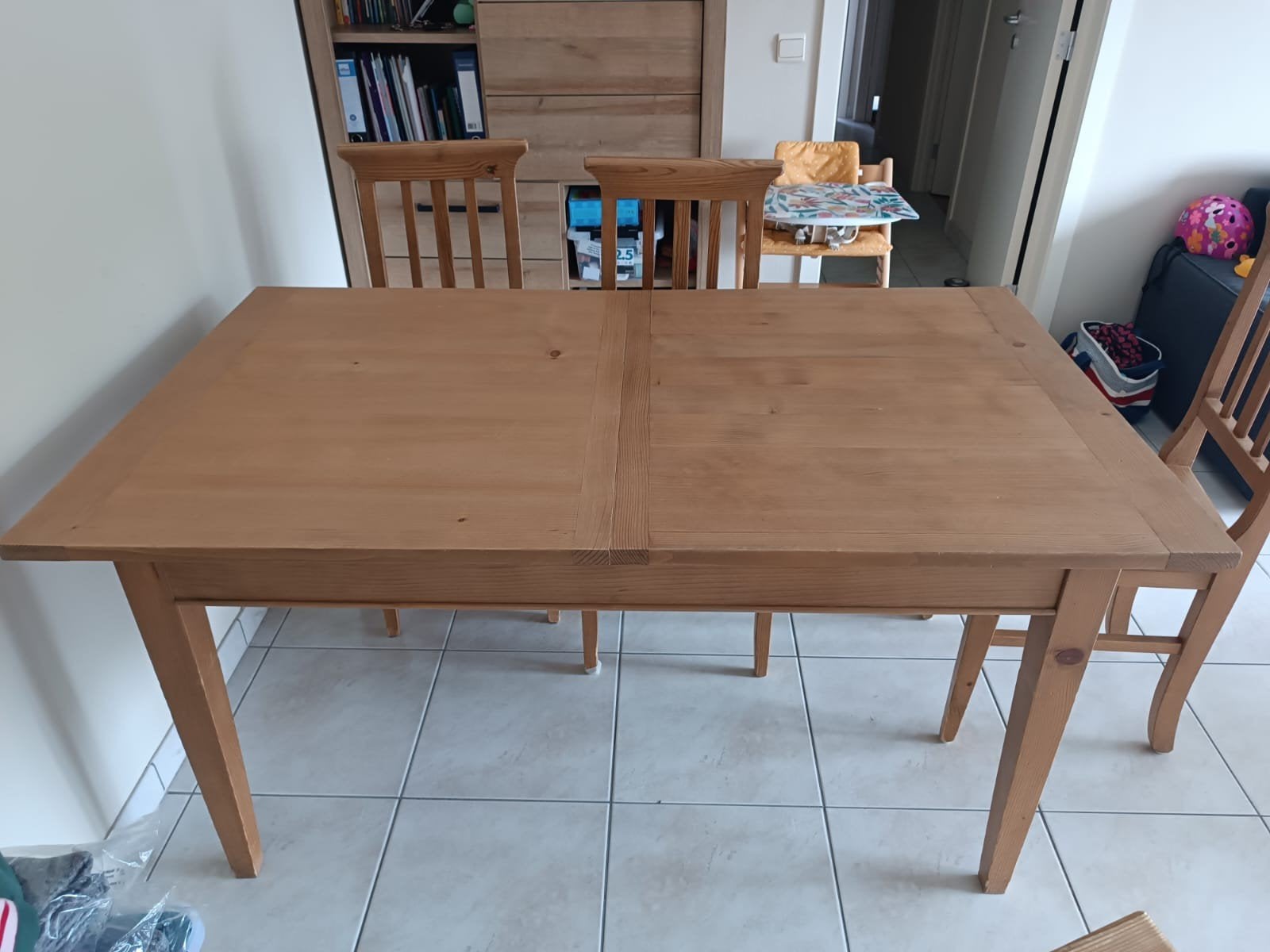 Table extensible en Pin massif+6Chaises avec coussins neuf, Caravanes & Camping, Accessoires de tente, Enlèvement