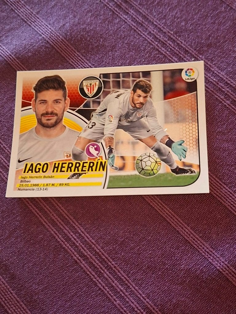 Panini/Sticker/Iago Herrerin/Atletico Bilbao/2016-2017, Enlèvement ou Envoi, Neuf, Affiche, Image ou Autocollant