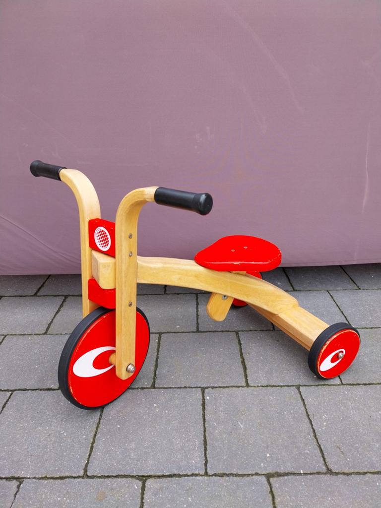 Houten kinder driewieler, Ophalen, Zo goed als nieuw