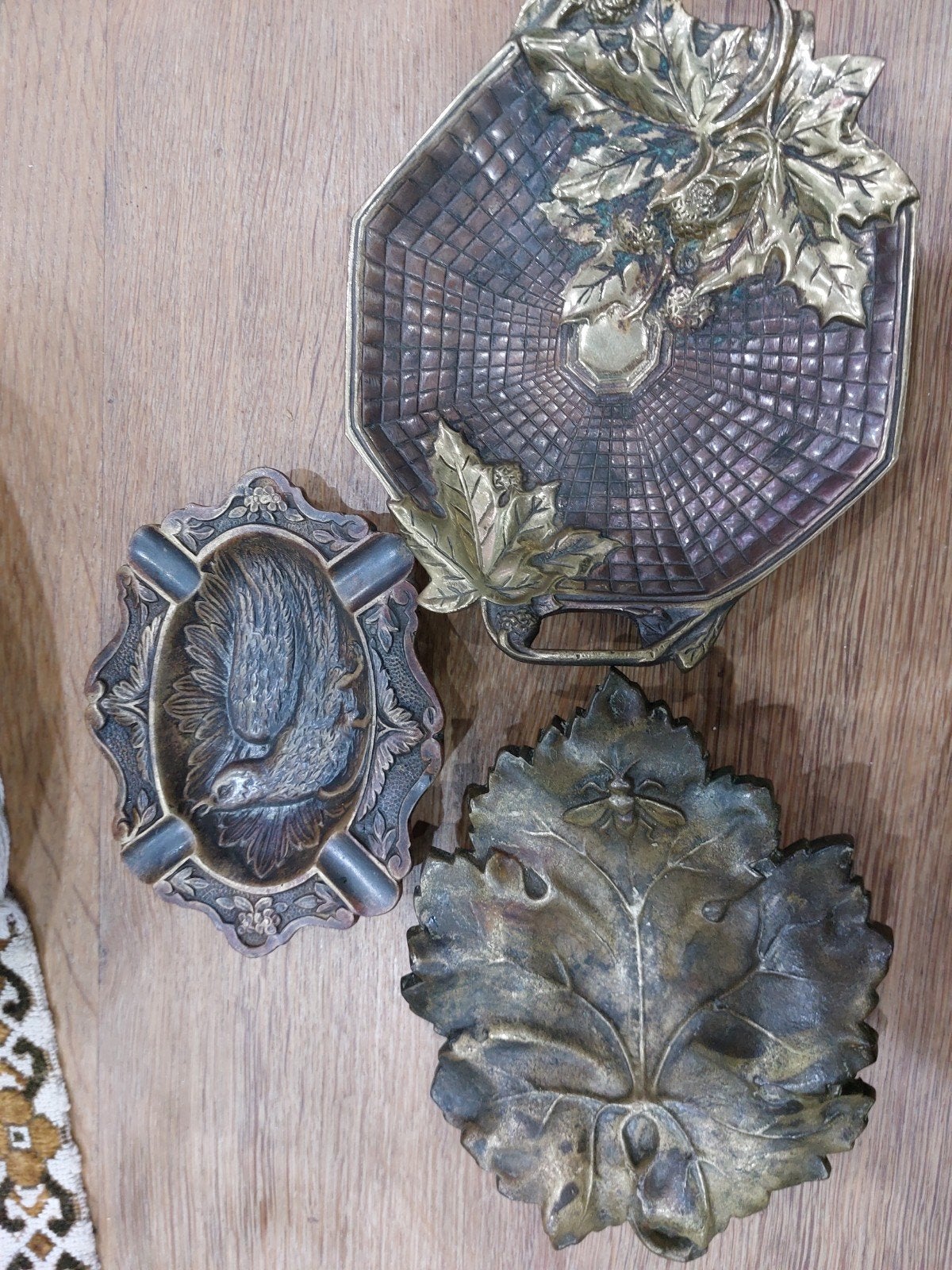 Tres belle ensemble de 3 pièces en bronze,, Enlèvement, Bronze