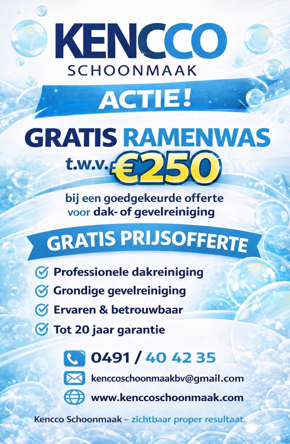 Professionele Dak en gevelreiniging., Enlèvement