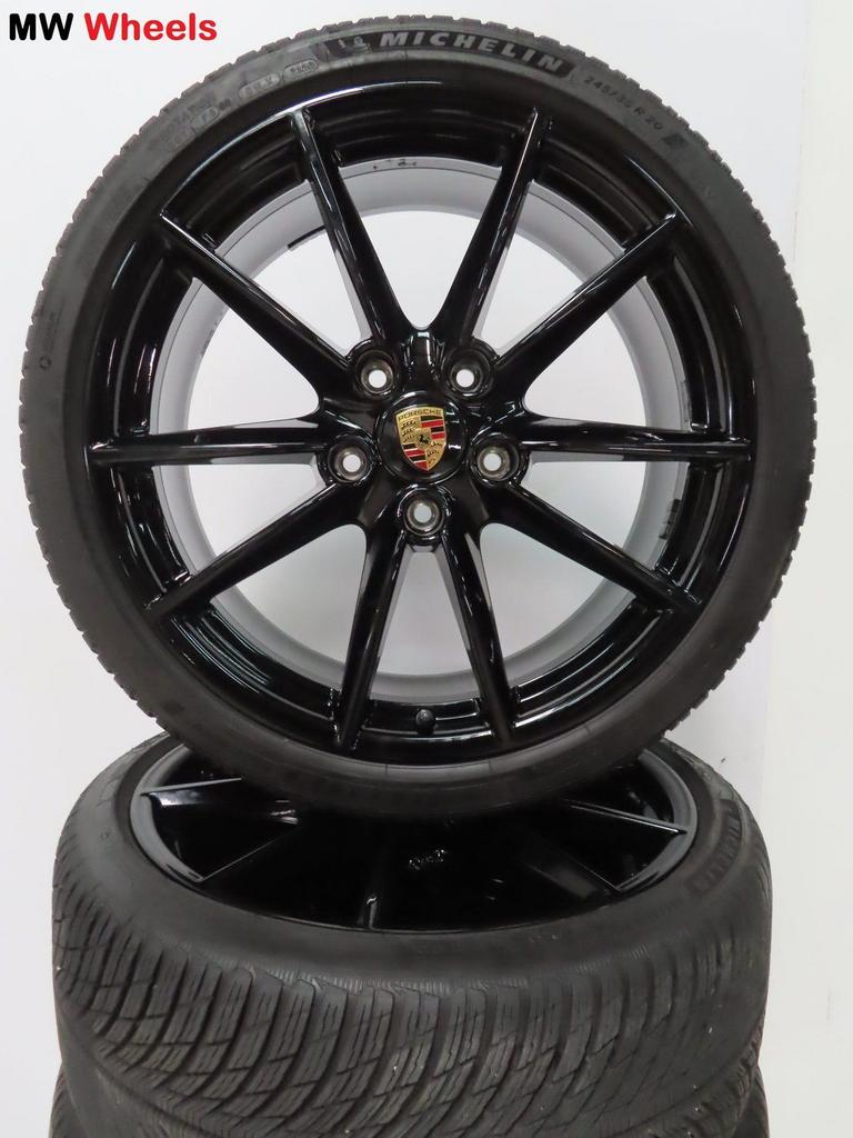 Porsche 21 inch Origineel velgen 911 992 met winterbanden, Auto-onderdelen, Banden en Velgen, Banden en Velgen, Winterbanden, 20 inch